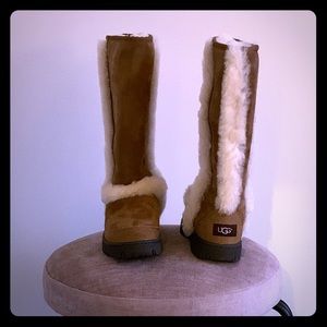 UGG Sundance Waterproof Chestnut Suede Sheepskin